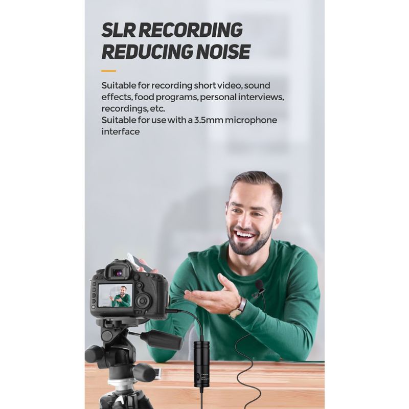 Micro Chống Ồn Giắc Cắm 3.5 Aux Cho Điện Thoại / Máy Ảnh