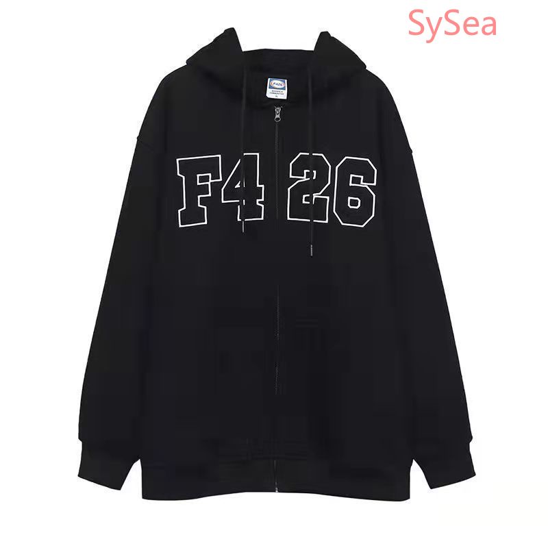 Áo khoác nhung dáng rộng phối khóa kéo cá tính trẻ trung kiểu hàn quốc