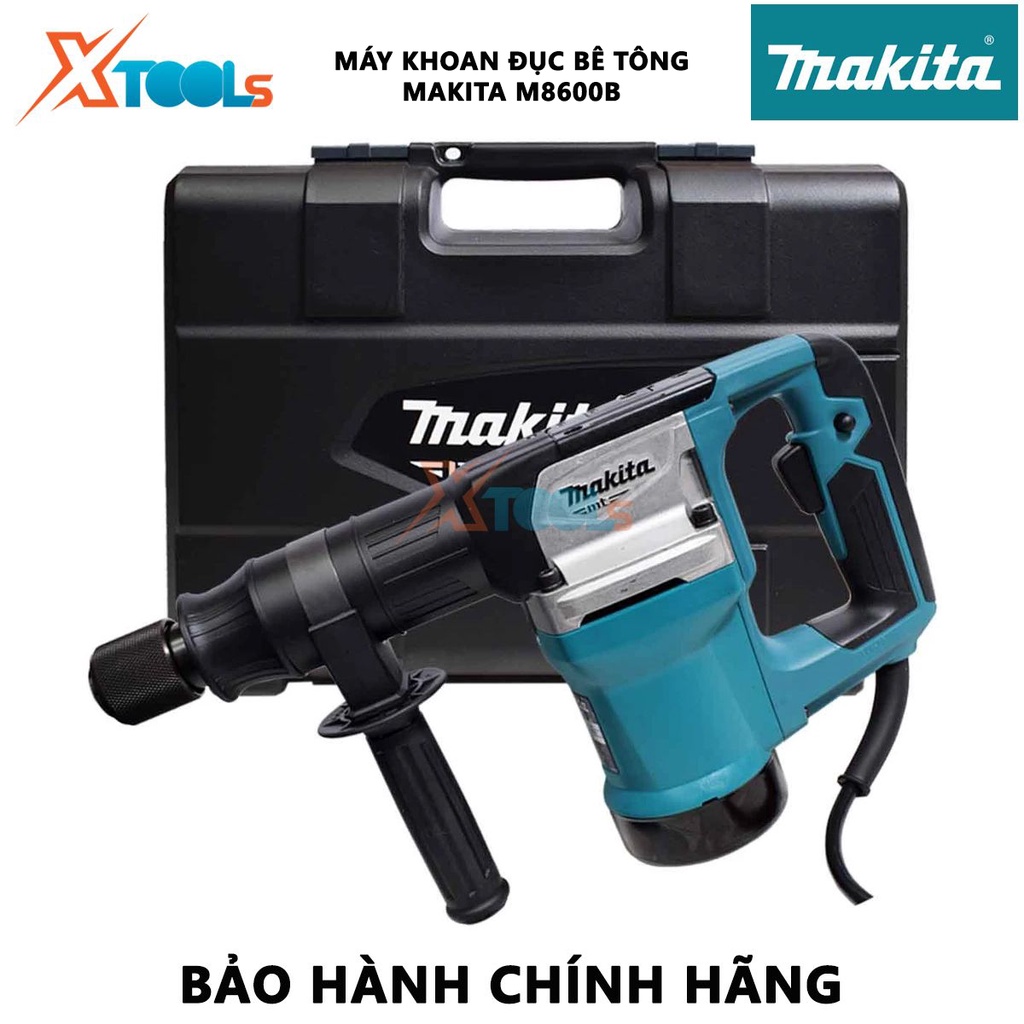 Máy đục bê tông 17mm Makita M8600B | Máy khoan đục bê tông Công suất 900W Tốc độ đập 2,900 l/p, dùng cho các ngành nghề