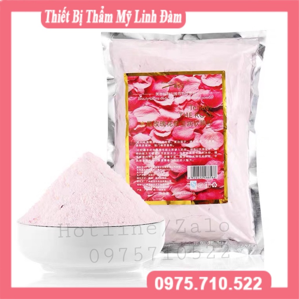 Bột mặt nạ collagen cánh hoa hồng cung cấp dưỡng ẩm cho da