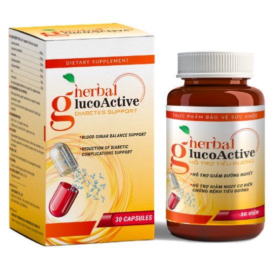👍👍 Viên Uống Herbal Glucoactive Hỗ Trợ Ổn Định Đường Huyết Giảm Tiểu Đường Phòng Ngừa Đột Quỵ Hiệu Quả