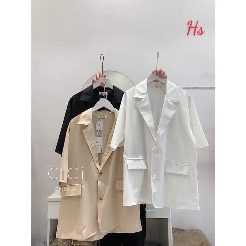 Áo vest blazer cộc tay