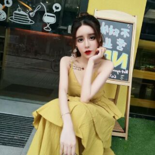 [ Order]  váy hai dây xếp tầng