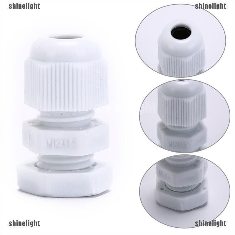 Bộ 10 Ốc Vít m12x1.5 Cho Nhựa Trắng Chống Thấm Nước 3-6.5mm