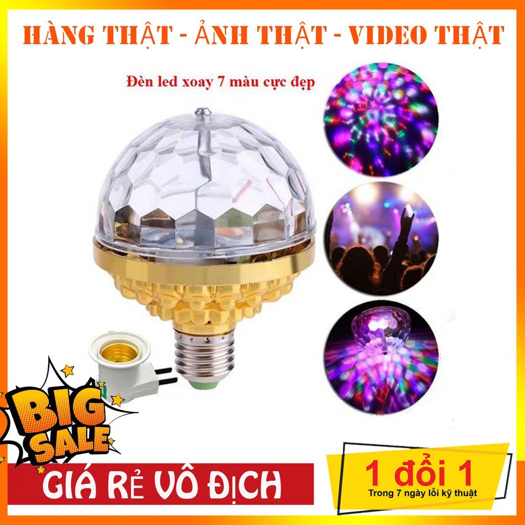 Đèn LED Vũ Trường Xoay 7 Màu Cảm Ứng Theo Nhạc Mẫu Mới 2020 💥SIÊU HOT💥