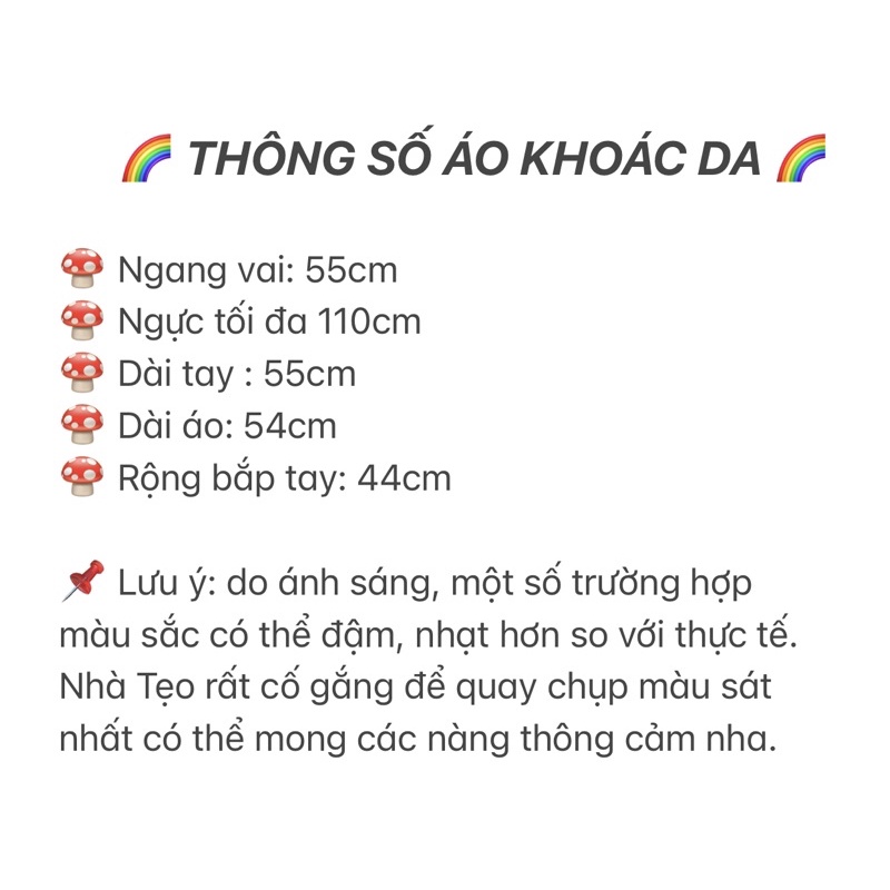 [Hàng sẵn ] ÁO KHOÁC DA TÚI HỘP - áo khoác da nữ form rộng