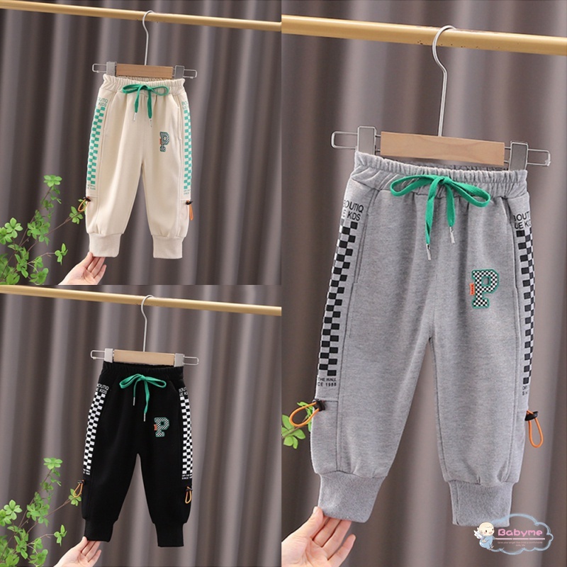 Baby Boys Trousers Kids Fashionable Sports Pants Children Letter Embroidery Comfortable Warm Long Pant