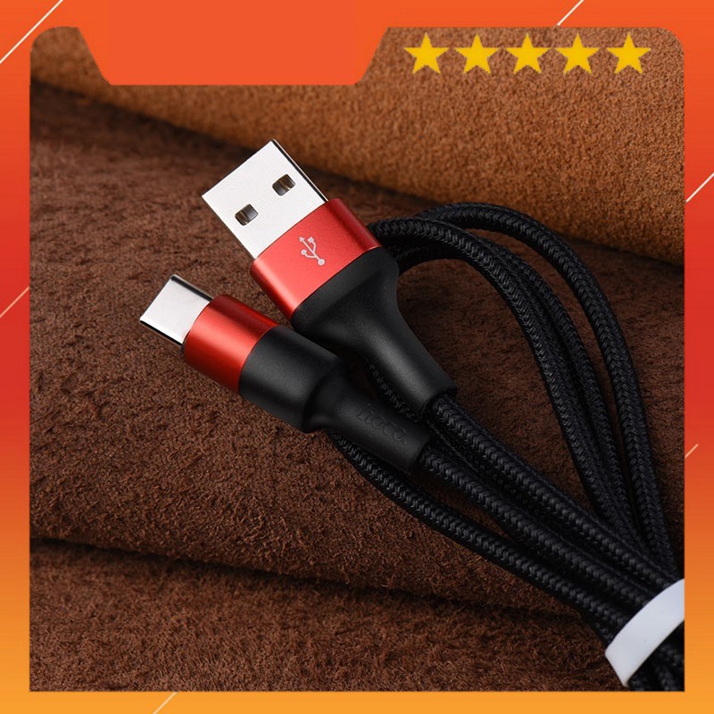 Dây sạc nhanh type c bọc dù siêu bền hoco x26 , sạc nhanh 3.0 , hàng chính hãng , dây dù chống đứt, siêu bền