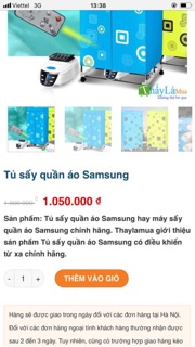 Tủ sấy quần áo