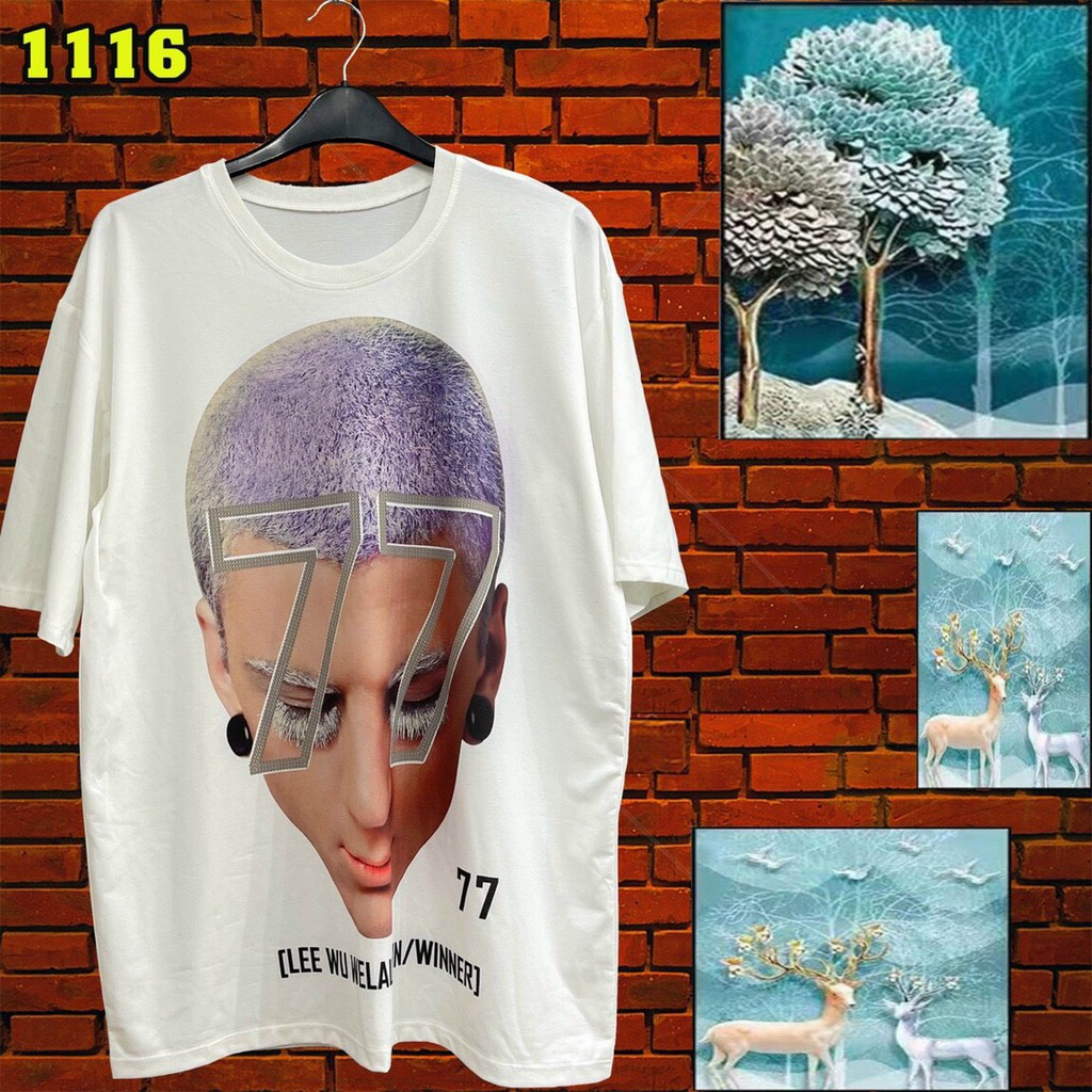 Áo thun LEEWU77 Nam Nữ phong cách hiphop