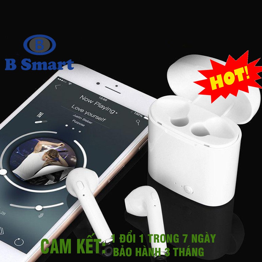 [HÀNG XỊN GIÁ SỐC] Tai Nghe Bluetooth i7S TWS, tainghe bluetooth cho Iphone, oppo, xiaomi, samsung [bsmartshop]