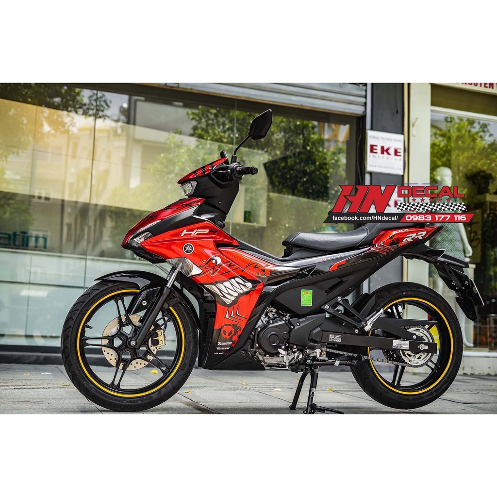 Tem trùm Exciter 155 đỏ đen cá mập