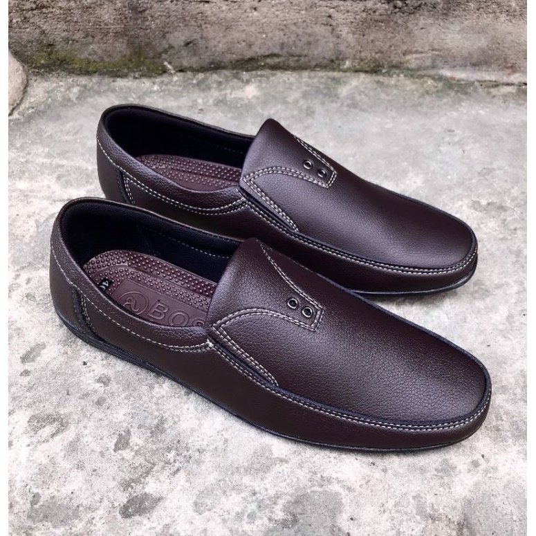 Giày lười nam phom đẹp, da mềm, mã GM12, size từ 39-44, màu nâu, mẫu mới nhất hiện nay
