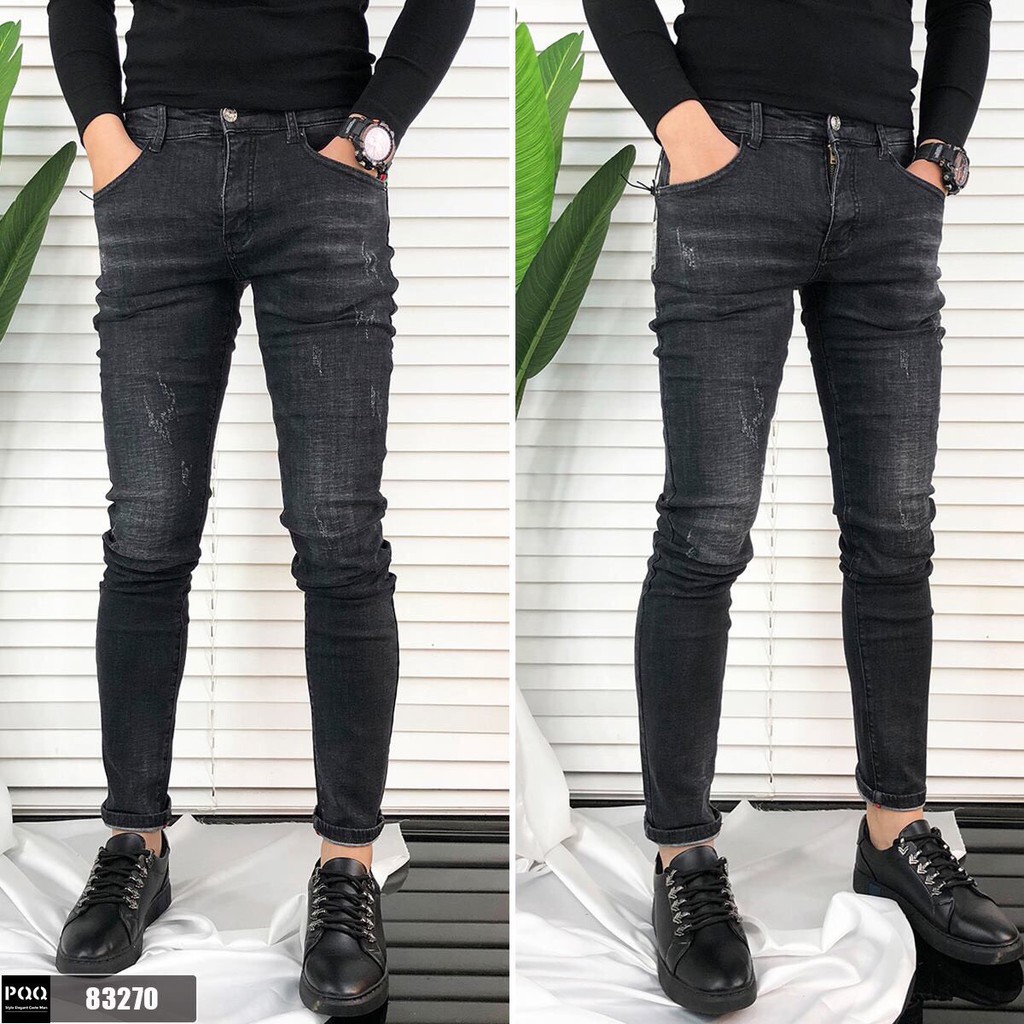 quần jean nam đen xám xước siêu đẹp size 28 đến 36 ms: 2509 + 184