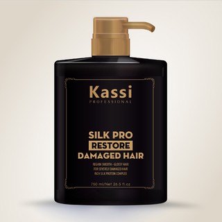 Hấp dầu (Kem ủ tóc) phục hồi hư tổn, khô xơ Kassi Silk Pro Restore Damage Hair 750ml, hàng công ty