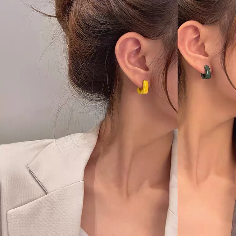 Bông Tai Mạ Bạc 925 Thiết Kế Dễ Thương Phong Cách Nhật Hàn