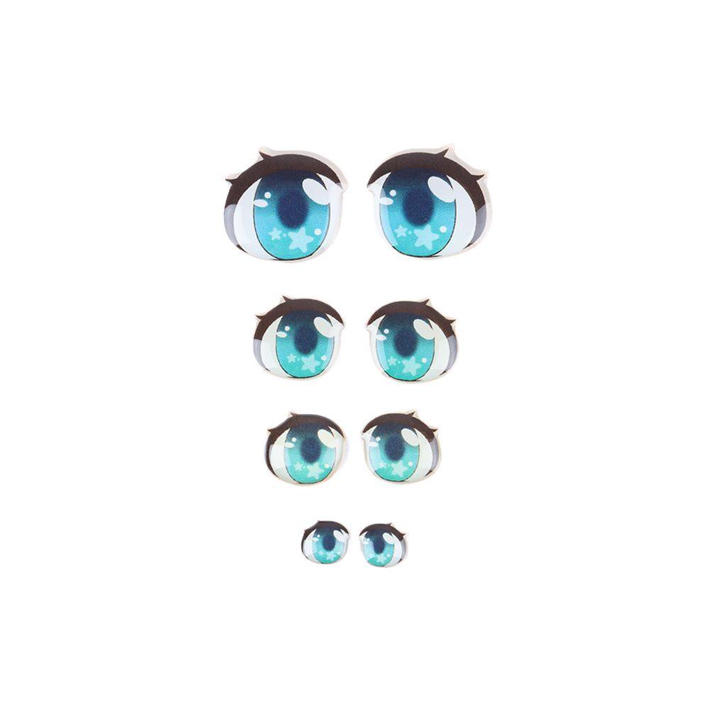 BEBETTERM Set 10 Cặp Dán Kính Mắt Hoạt Hình 6mm / 8mm / 10mm / 12mm / 15mm