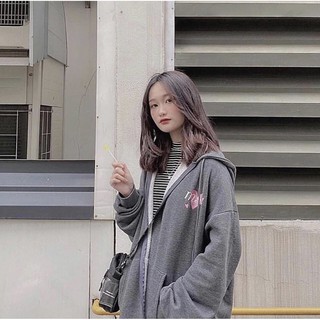 zip hoodie chữ hàn