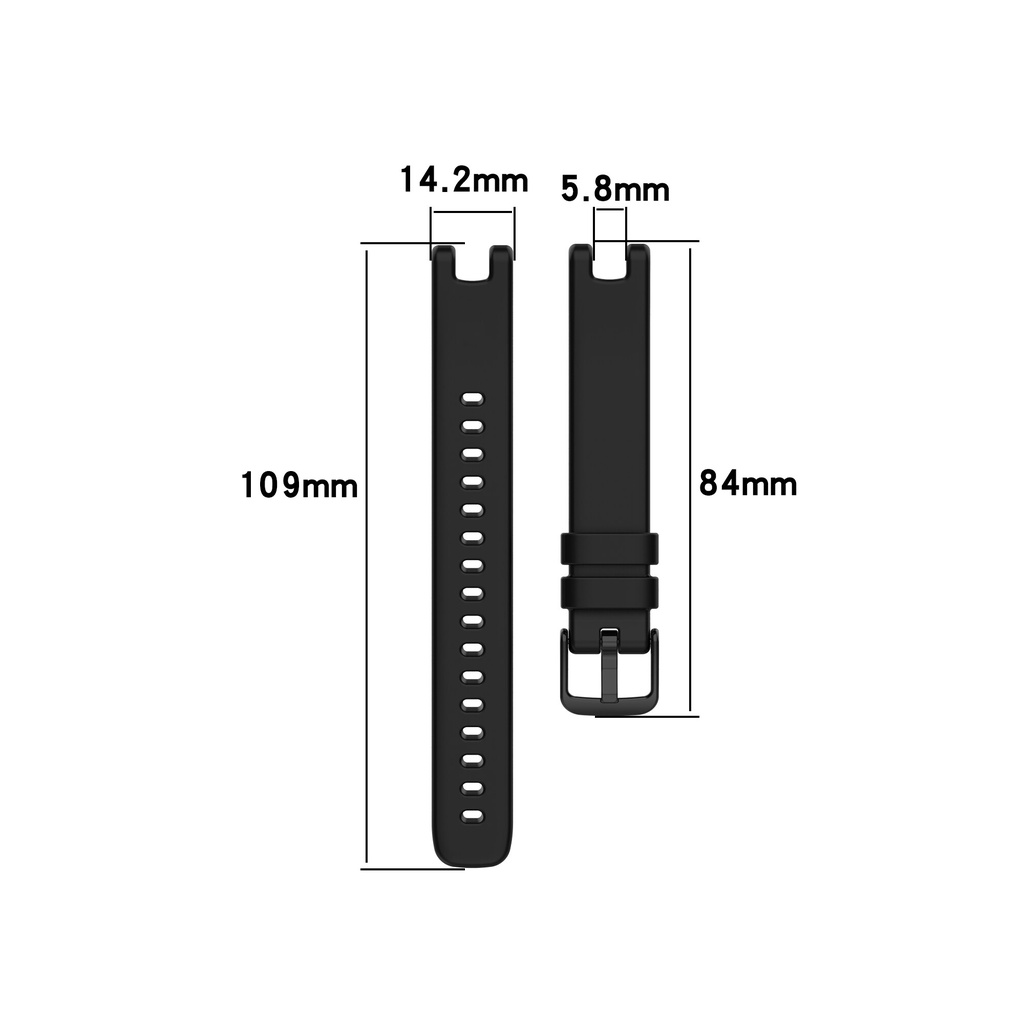 Dây Đeo Thay Thế Bằng Silicon Mềm Màu Đen Cho Garmin Lily