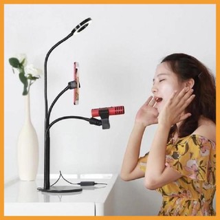 Micro live stream c7 + hát karaoke trên điện thoại hỗ trợ thu âm - chính hãng - bh 3 tháng