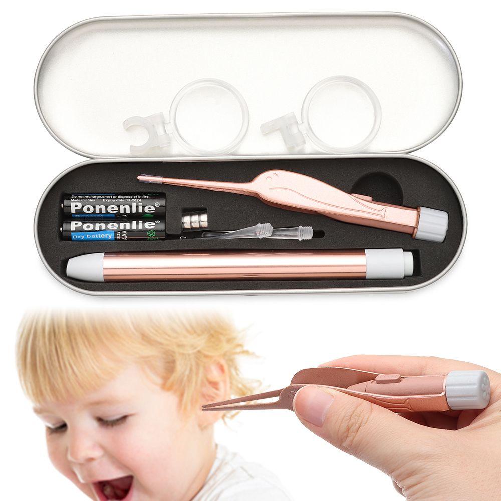 Dụng Cụ Lấy Ráy Tai Bằng Thép Không Gỉ Có Đèn Phát Sáng