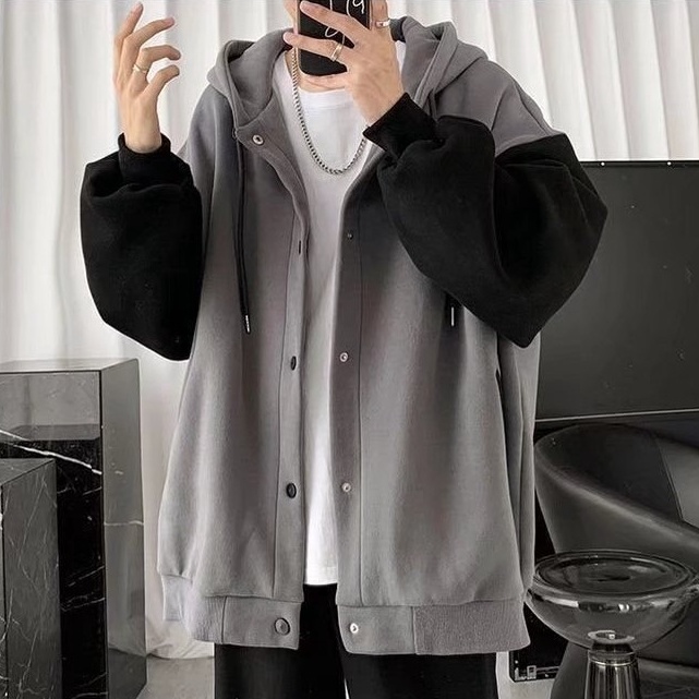 Áo Khoác Hoodie Nam Dáng Rộng Phong Cách Hàn Quốc Thời Trang Cho áo khoác nỉ bông áo khoác hoodie nam form rộng áo hoodie nam