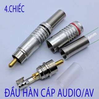 Bộ 4 Chiếc jack hàn cắm AV-Audio Video dùng cho dây loa loại to 6.0mm