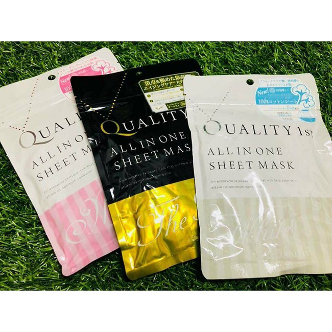 Mặt nạ Quality 1st All in One Sheet Mask- Trắng-Hồng-Vàng Đen - Nội Địa Nhật.