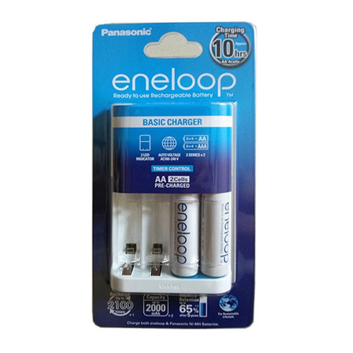 3 Máy sạc kèm 2 pin AA 2000mah Panasonic eneloop BQ-CC51E