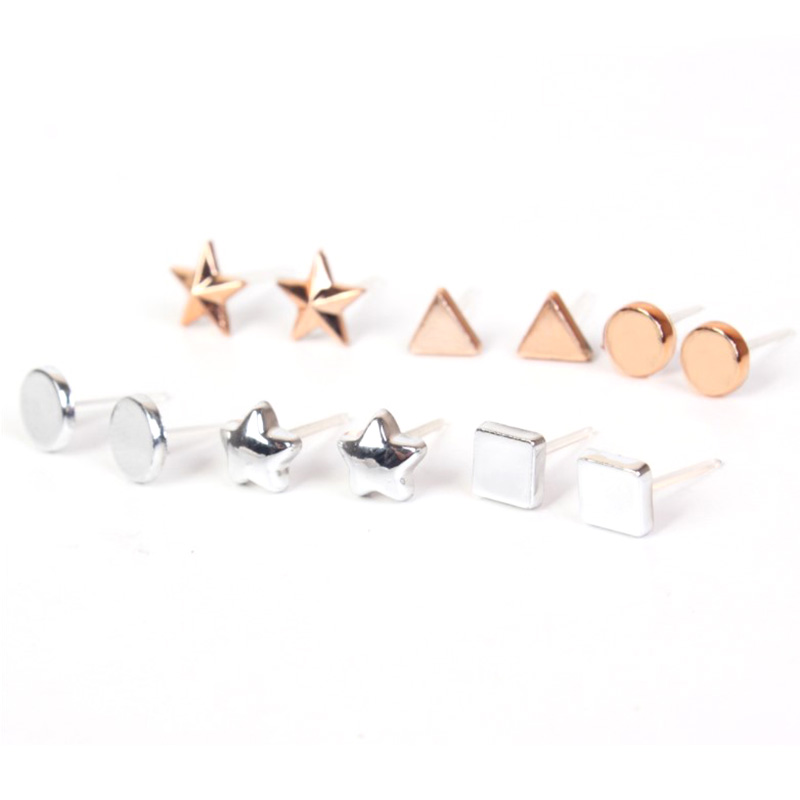 Fnvn 100 Pairs Women Acrylic Crystal Small Stud Earrings Sets Girl Child Earring Fnvv