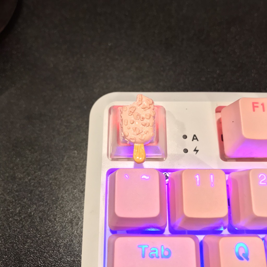 Keycap que kem xuyên led 🍦🍧 keycaps ice cream trang trí bàn phím cơ gaming