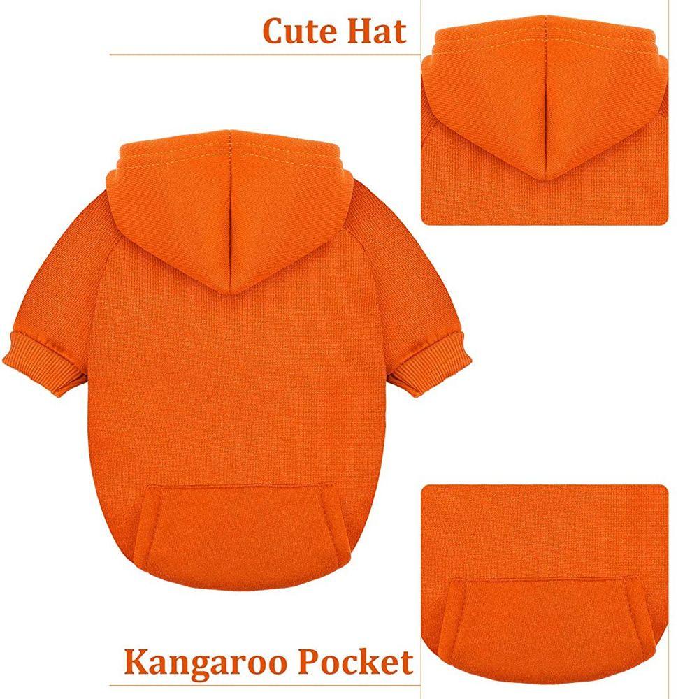 Áo Khoác Hoodie Màu Trơn Giữ Ấm Mùa Thu Cho Chó Mèo