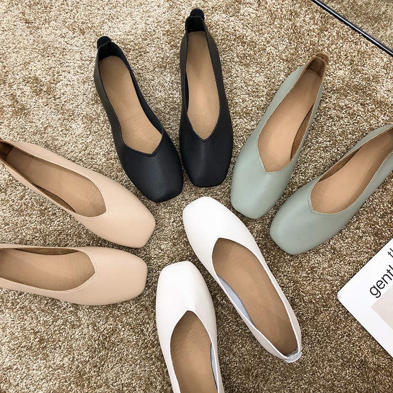 Flat single shoes women's shoes work shoes comfortable scoop shoes four seasons casual shoes