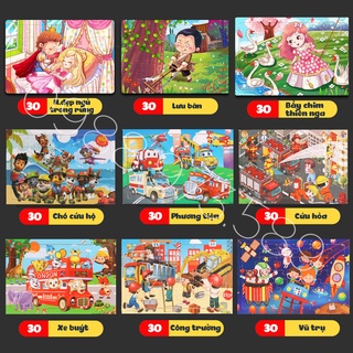 Combo 10 tranh ghép hình 30 miếng