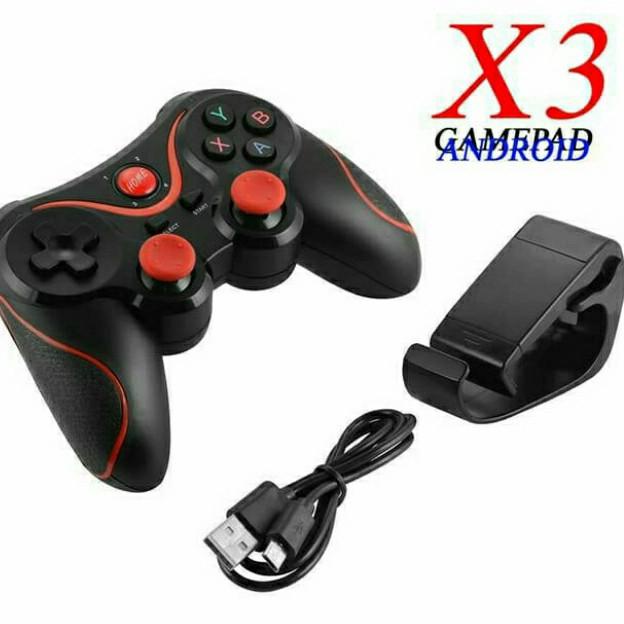 Tay Cầm Chơi Game Bluetooth Terios X3 / T3 Android 412 Kèm Giá Đỡ Điện Thoại