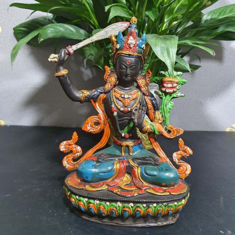 Tượng Phật Mật Tông NGÀI HOÀNG THẦN TÀI và VĂN THÙ SƯ LỢI BỒ TÁT và TARA TRẮNG bằng đồng sưu tầm