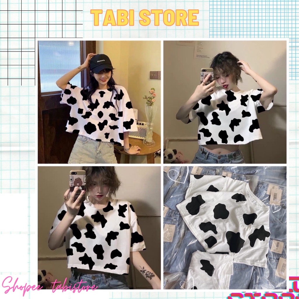 Áo croptop dưới 55kg - Bò sữa hot trend