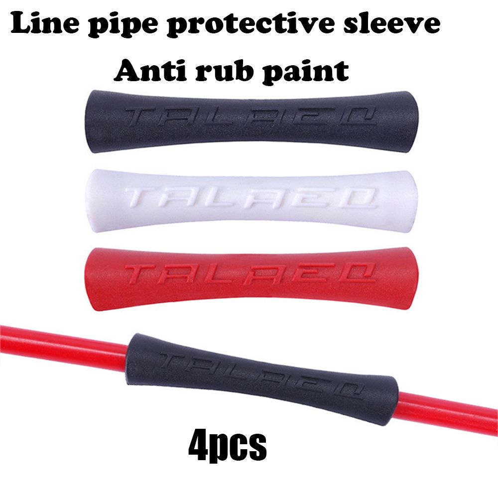 Set 4 Phụ Kiện Bảo Vệ Dây Cáp Xe Đạp Chống Trầy Xước Siêu Nhẹ Bằng Cao Su Nhiều Màu Sắc
