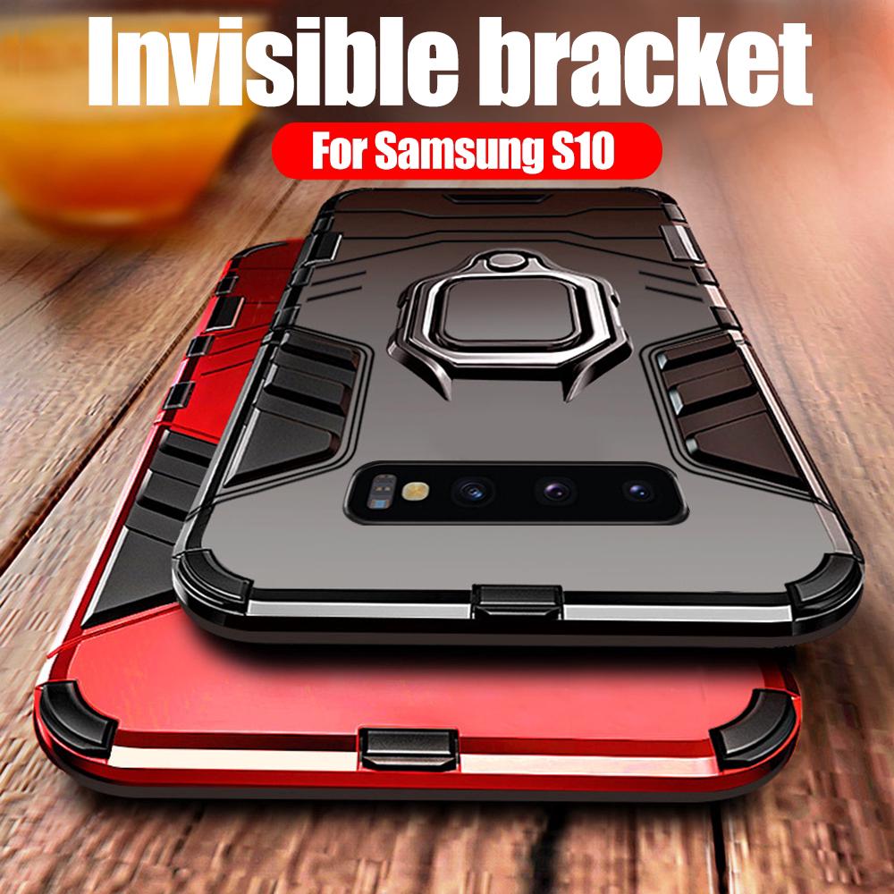 Ốp điện thoại cứng có vòng đỡ từ tính 2 trong 1 cho Samsung Galaxy S21 Ultra S10e S21 S10 S9 Plus