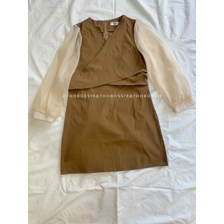 [Thanh Lý] D77 - Đầm Bigsize Thanh Lịch Tay Voan