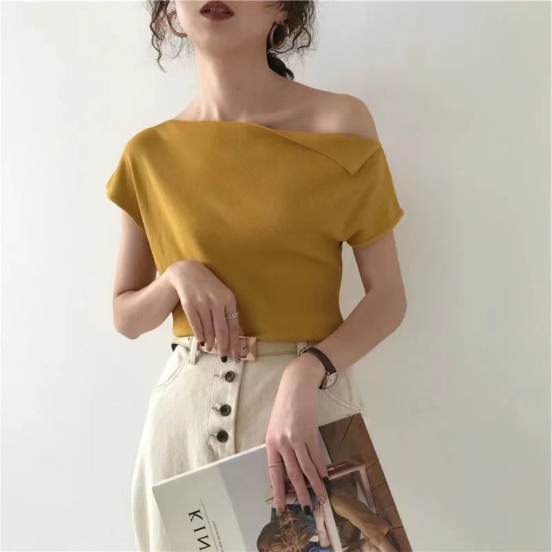 G02. 8647. ÁO LEN CỔ NGANG XẺ, ÁO LEN NỮ XINH XẺO QUYẾN RŨo