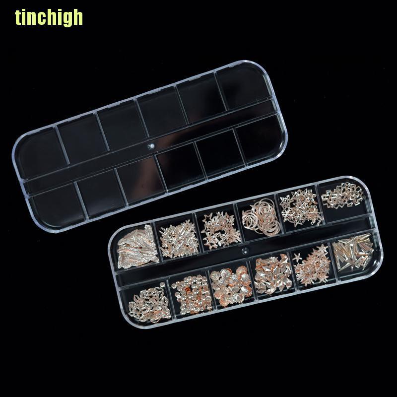 Hộp nhựa trong suốt 12 ngăn cho dụng cụ làm móng