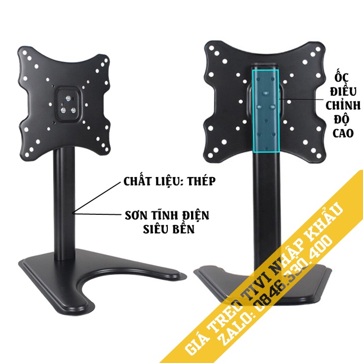 Chân đế tivi đa năng DZV9 - phù hợp với mọi màn hình 14 - 35 inch - Chân đế màn hình máy tính để bàn