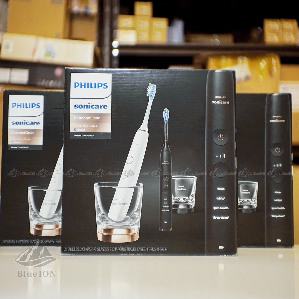 [Hàng Mỹ] Bộ 2 bàn chải điện Philips Sonicare DiamondClean Smart 9000 series