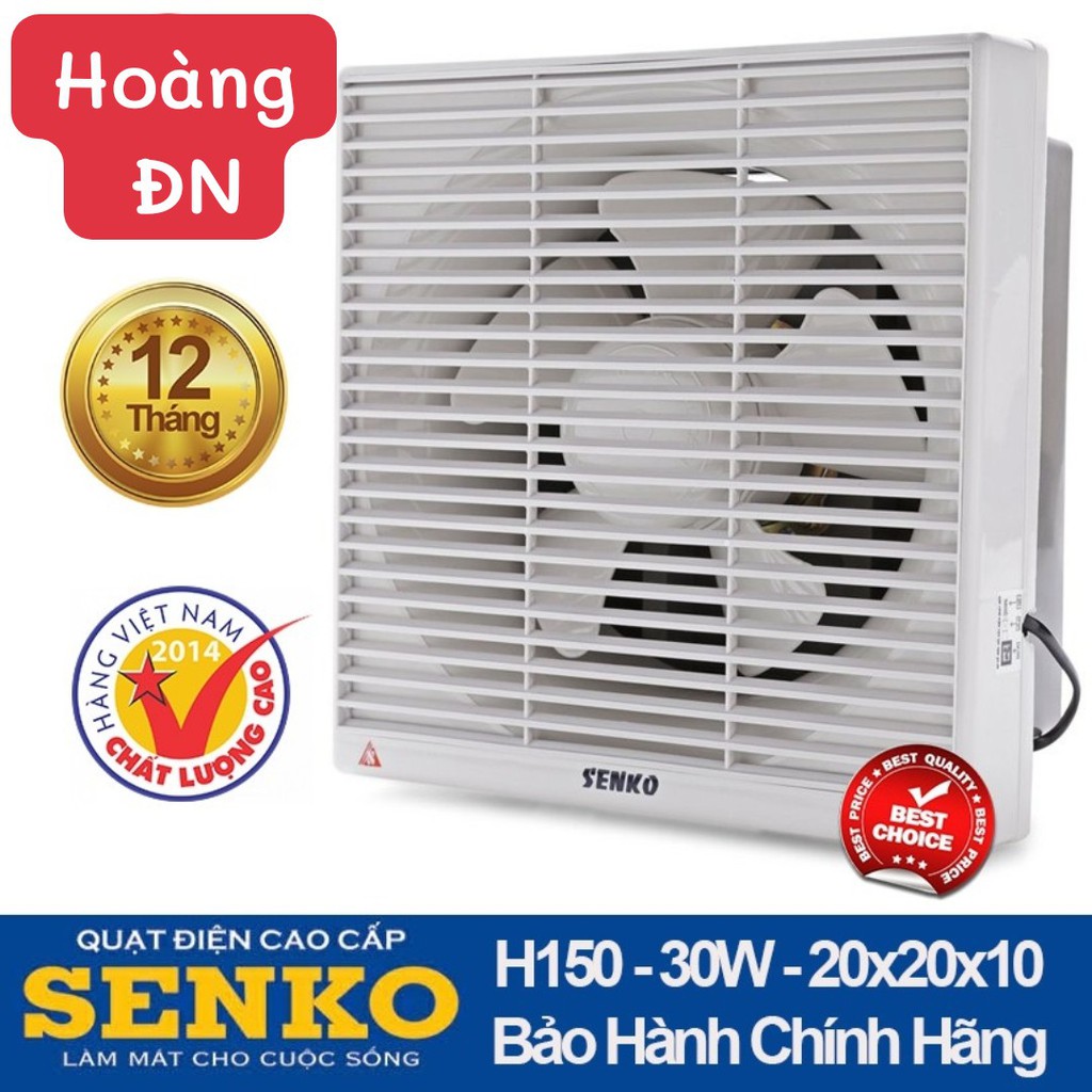 Quạt Thông Gió, Quạt Hút 2 Chiều Âm Tường H150 -SENKO