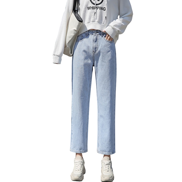 Quần jeans ống suông nữ đủ size từ XXS - XL cho eo từ 58-78cm