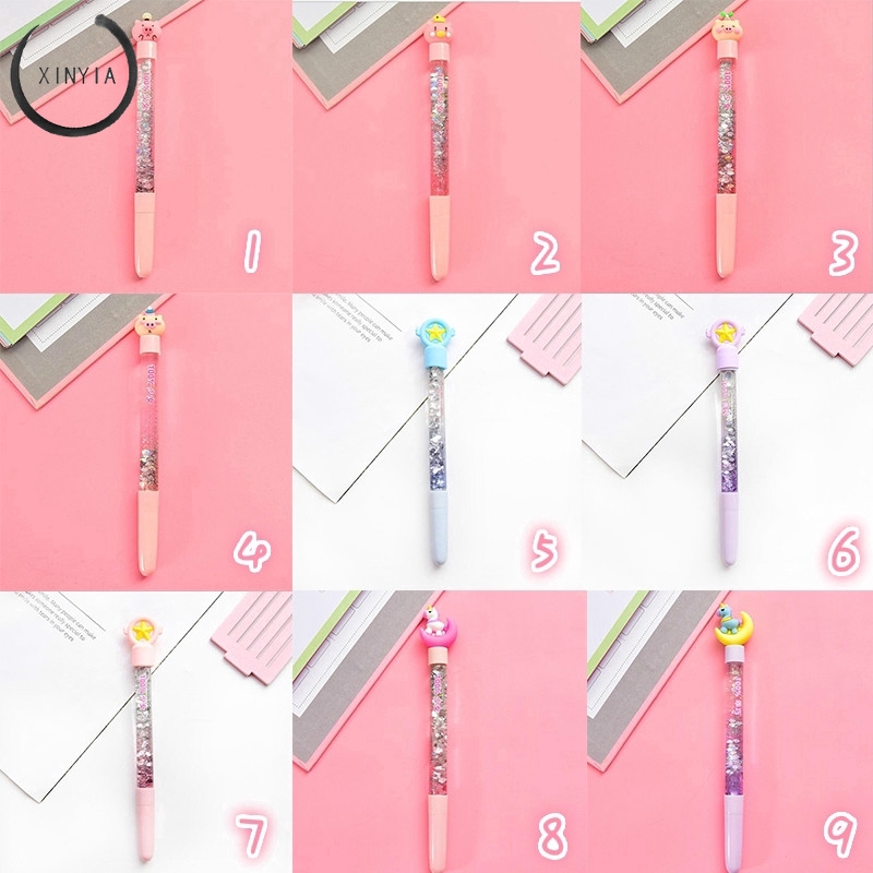 0,5mm Little Fairy Stick Star Unicorn Quicksand Gel Pen Nữ sinh viên