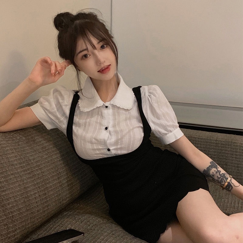 Đầm Body Ngắn Tay Phồng Giả Hai Lớp Thời Trang Mùa Hè Dành Cho Nữ