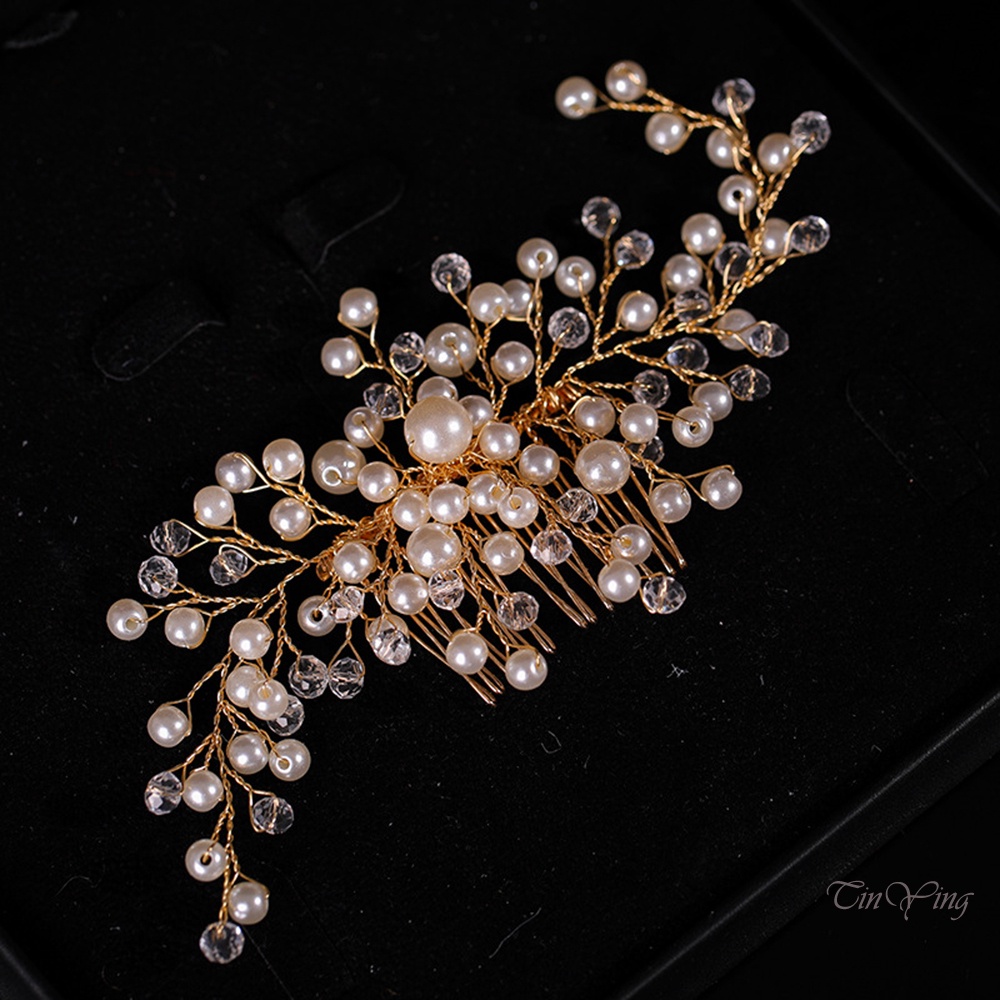 GETNOIVAS Trâm Cài Tóc Đính Ngọc Trai Cổ Điển Thời Trang Cho Nữ