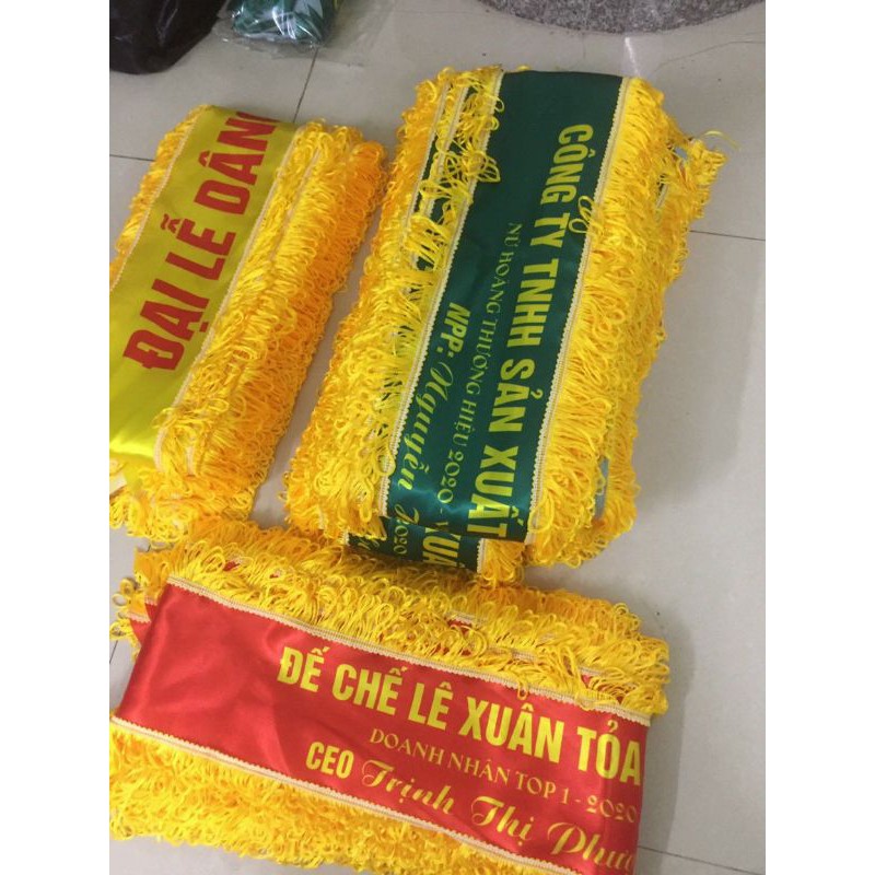 In băng đeo chéo, băng hoa hậu, băng khai trương